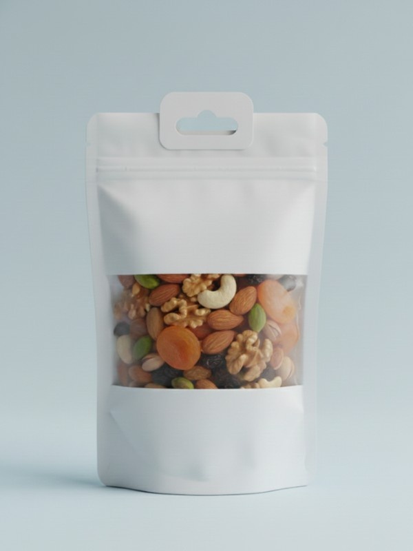 doypack z eurozawieszką i chipsami owocowymi