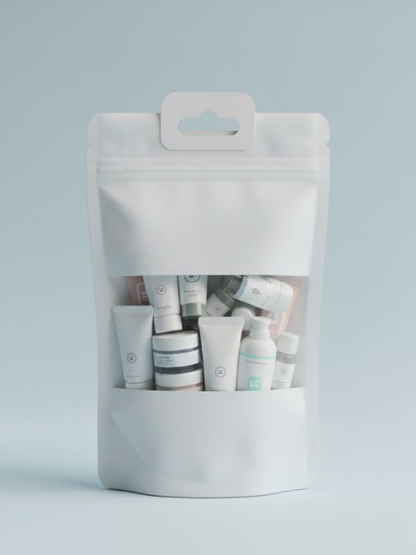 doypack z eurozawieszką i kosmetykami